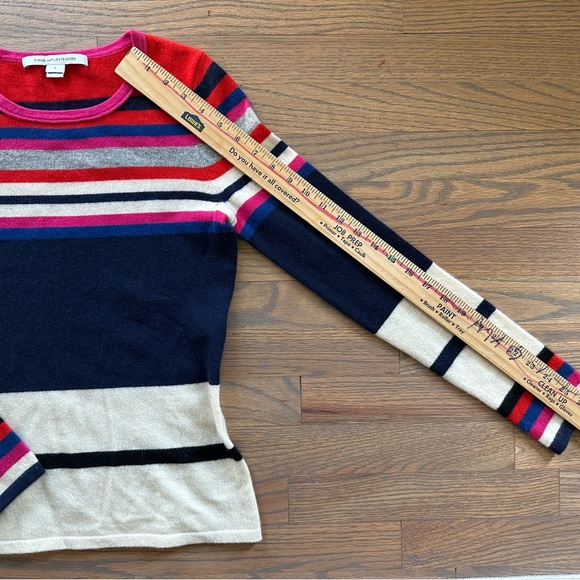 Diane Von Furstenberg 100% Cashmere- Colorful Striped Sweater - Picture 6 of 6